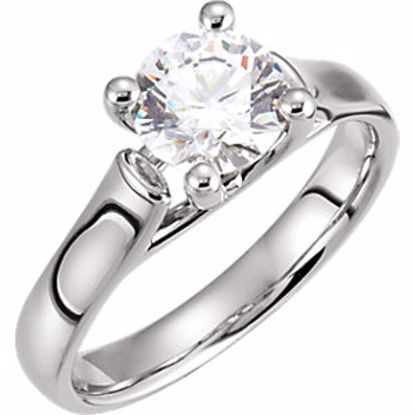 64153:6000:P 10kt White 1/4 CTW Diamond Round Solitaire Engagement Ring