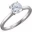 121855:6003:P 10kt White 1 CTW Diamond Solitaire Engagement Ring