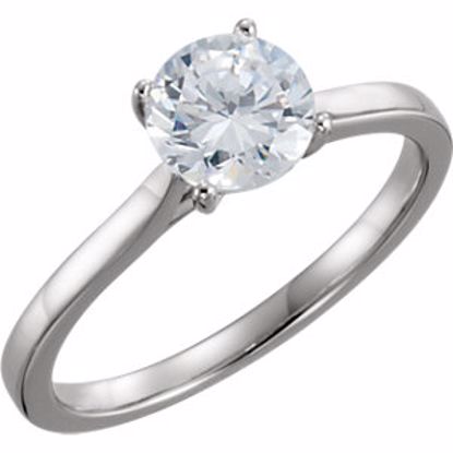 121855:6004:P Continuum Sterling Silver 1 CTW Diamond Solitaire Engagement Ring