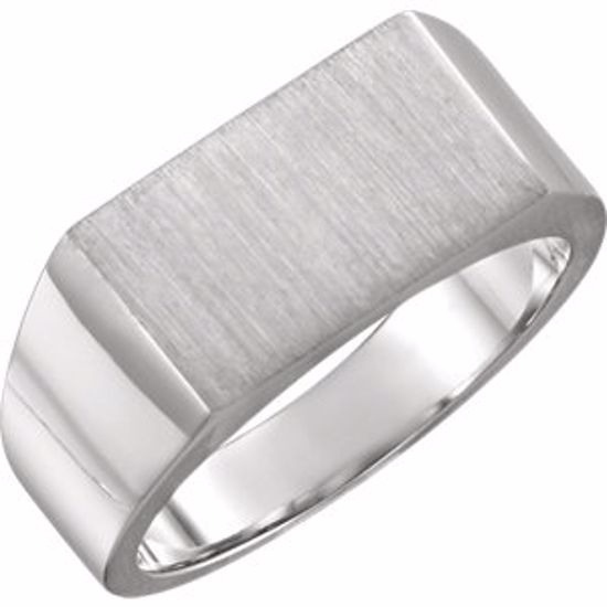 9468:480240:P Sterling Silver 15x9mm Men's Signet Ring