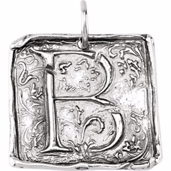 85638:109:P Sterling Silver Initial "B" Vintage Pendant 