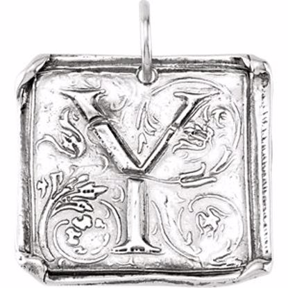 85638:203:P Sterling Silver Initial "Y" Vintage Pendant 