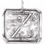 85638:208:P Sterling Silver Initial "Z" Vintage Pendant 