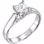 121421:605:P 10kt White 1/4 CTW Diamond Engagement Ring