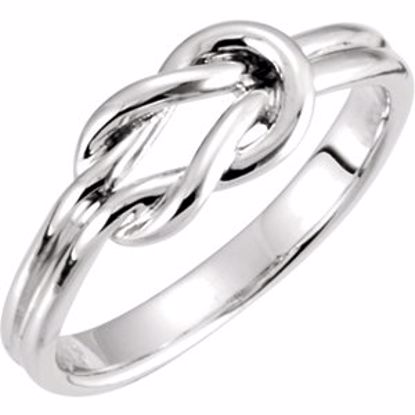 5832:133400:P Sterling Silver Knot Design Ring