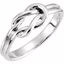 5832:133400:P Sterling Silver Knot Design Ring