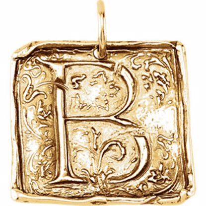 85638:106:P 14kt Yellow Initial "B" Vintage Pendant 