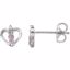 192021:101:P Sterling Silver Pink Sapphire & .01 CTW Diamond Heart Earrings