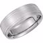 50075:60046:P 14kt White 7mm Designer Band Size 12.5