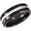 COR243:1012:P Cobalt 7.5mm Grooved Black PVD Design Band