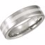COR229:210:P Cobalt/Continuum Sterling Silver 6mm Flat Band Size 10
