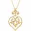 85593:70001:P 14kt Yellow Decorative Dangle 18" Necklace