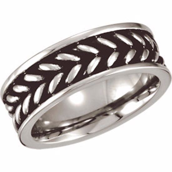 COR245:109:P Cobalt 8mm Black PVD Design Band