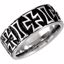 COR248:10105:P Cobalt 9mm Black PVD Cross Design Band 10.5