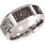COR252D:10115:P Cobalt 9mm Black Diamond & Black PVD Design Band 11.5