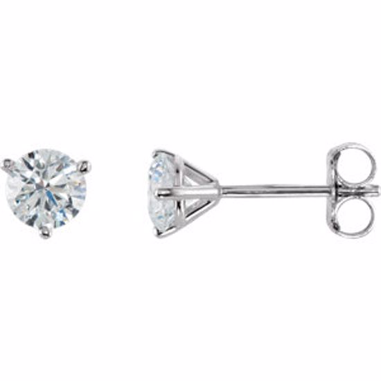 66233:60052:P 18kt White 3/4 CTW Diamond Stud Earrings