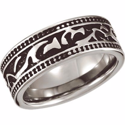 COR249:1012:P Cobalt 8.5mm Black PVD Design Band