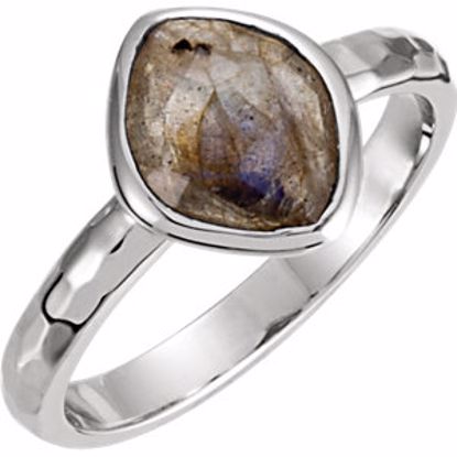 650867:109:P Sterling Silver 10x8x5mm Labradorite Ring Size 8 