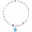 650871:104:P Sterling Silver Labradorite & Blue Chalcedony 7.5" Bracelet