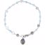 650871:106:P Sterling Silver Blue Chalcedony & Labradorite 7.5" Bracelet