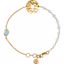 650873:103:P 18kt Vermeil Blue Chalcedony 7.5" Bracelet