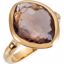 650867:145:P 18kt Vermeil 15x11x6mm Smoky Quartz Ring Size 8 