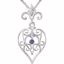 85597:70000:P Sterling Silver Sapphire & .025 CTW Diamond 18" Necklace