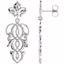 85586:2002:P Sterling Silver Decorative Dangle Earrings