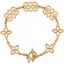 BRC752:100:P 14kt Yellow Granulated Metal Fashion 7.75" Bracelet