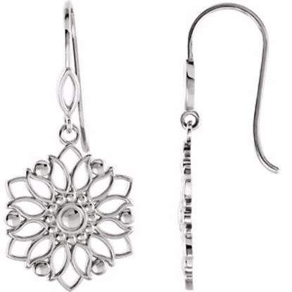 85594:1004:P Sterling Silver Decorative Dangle Earrings