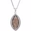 85645:70000:P Sterling Silver Marquise Shaped Smoky Quartz Rope-Styled 18" Necklace