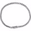 650793:70001:P Sterling Silver 3mm Round Cubic Zirconia Bracelet