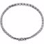 650793:70002:P Sterling Silver 4mm Round Cubic Zirconia Bracelet