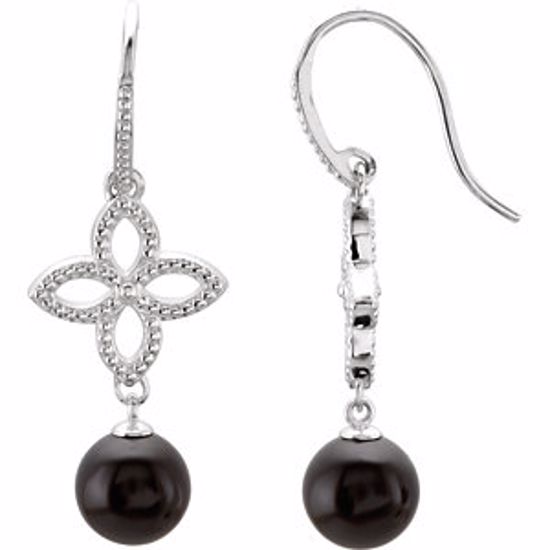 85657:100101:P Sterling Silver Onyx Earrings