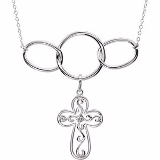 650751:1010:P Sterling Silver Joined Together in Christ 18" Necklace