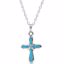 650773:1020:P Sterling Silver Blue Boy Dedication 14" Necklace