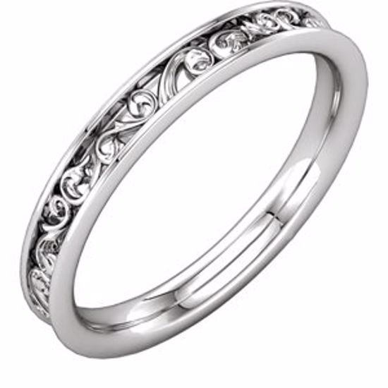 121966:108:P Continuum Sterling Silver Sculptural-Insprired Eternity Band