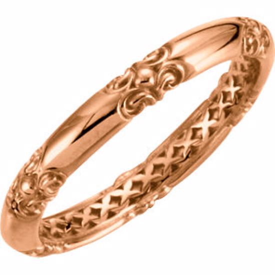 51175:104:P 14kt Rose Sculptural-Inspired Ring