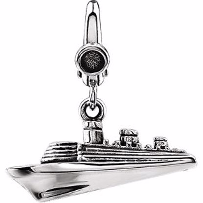 85732:101:P Sterling Silver Cruise Ship Charm