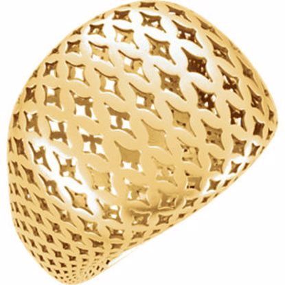 51173:101:P 14kt Yellow Pierced Style Ring
