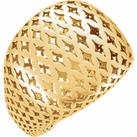 51173:101:P 14kt Yellow Pierced Style Ring