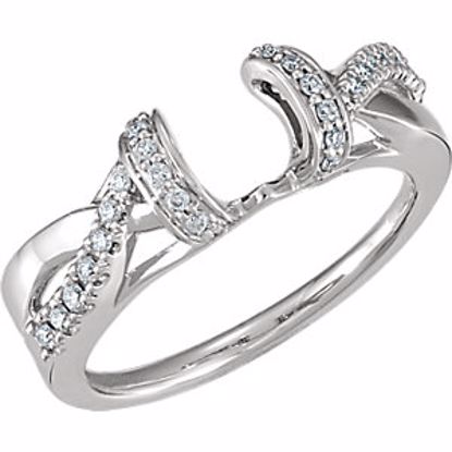 650953:101:P 14kt White 1/5 CTW Diamond Ring Wrap