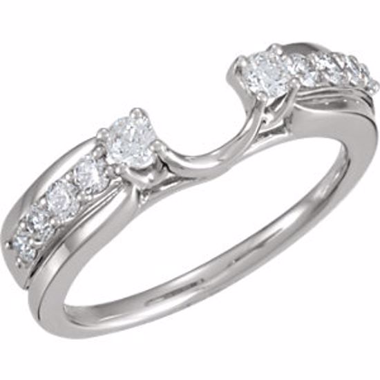 650950:101:P 14kt White 1/2 CTW Diamond Ring Wrap