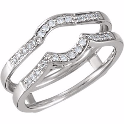 650951:101:P 14kt White 1/5 CTW Diamond Ring Wrap