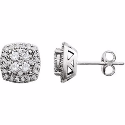 650862:100:P 14kt White 3/4 CTW Diamond Earrings