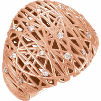 122071:105:P 14kt Rose 1/5 CTW Diamond Nest Design Ring