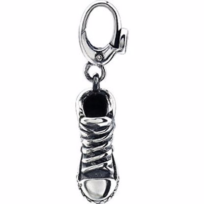85734:100:P Sterling Silver High Top Sneaker Charm