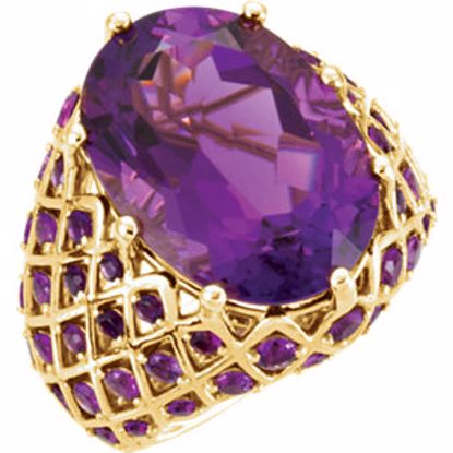71611:105:P 14kt Yellow Amethyst Nest Design Ring
