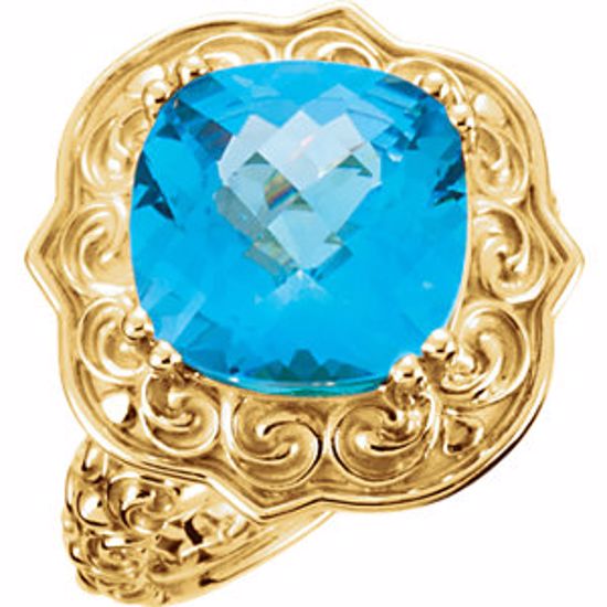 71616:105:P 14kt Yellow Swiss Blue Topaz Sculptural Ring