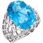 71610:105:P 14kt White Swiss Blue Topaz Nest Design Ring